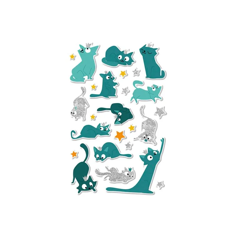 Maildor - 1 feuille gommettes chatons