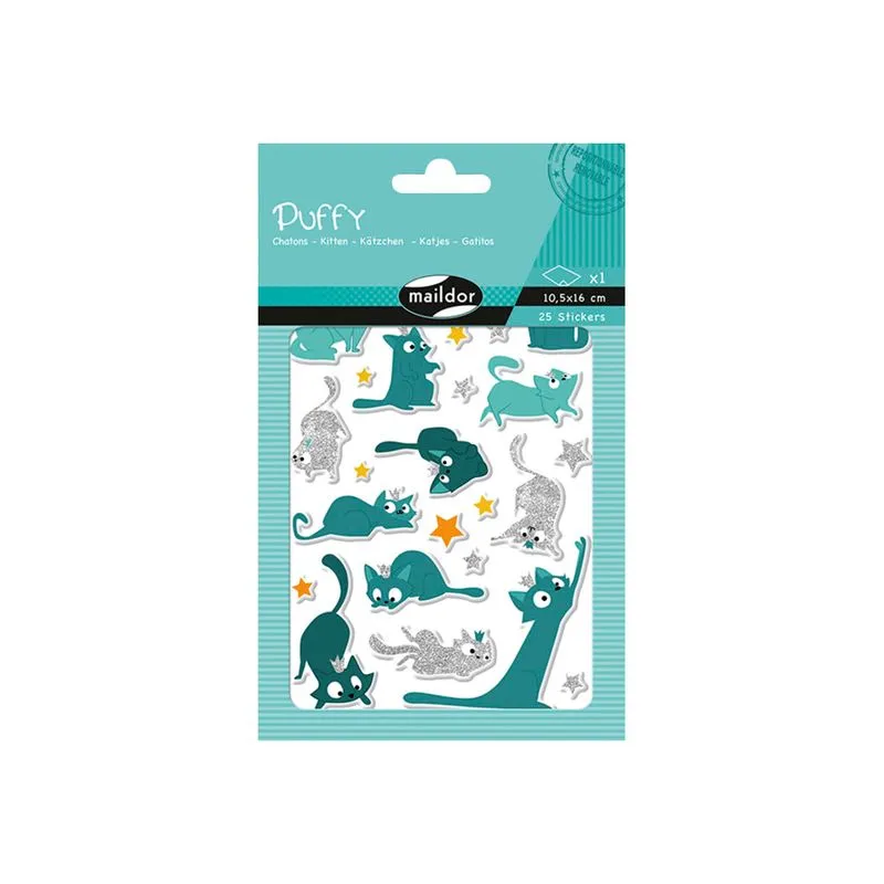 Maildor - 1 feuille gommettes chatons